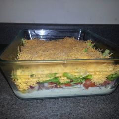 A picture of 7 layer ranch dip.