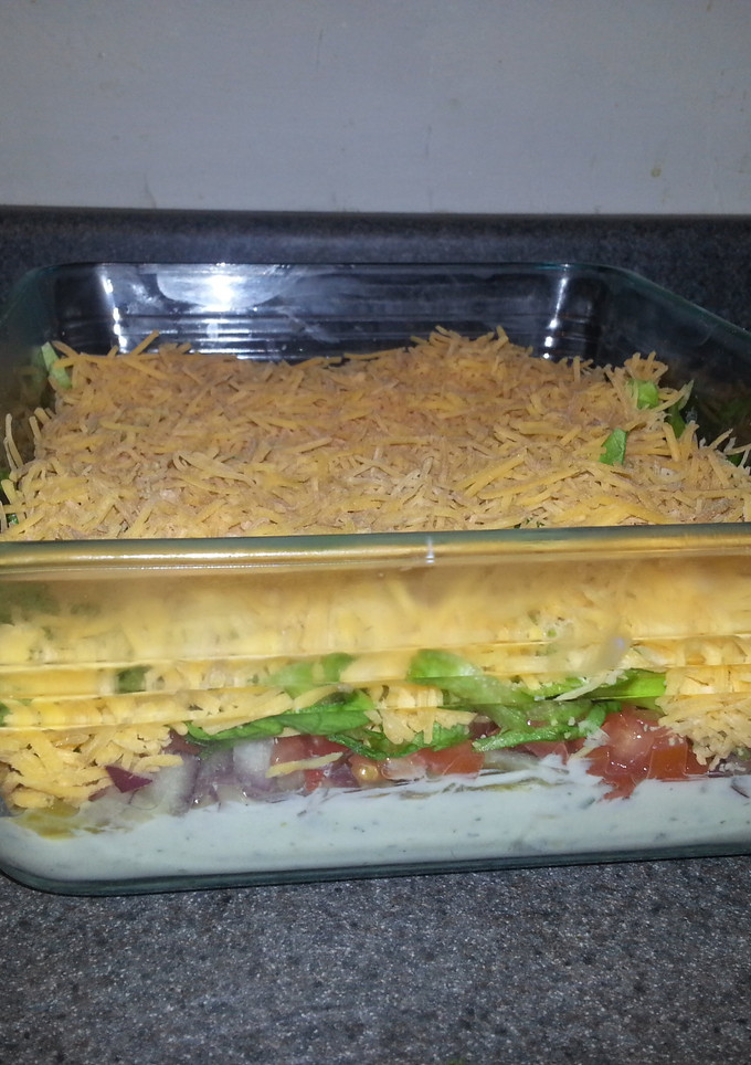A picture of 7 layer ranch dip.