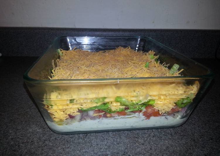 Recipe of Super Quick Homemade 7 layer ranch dip