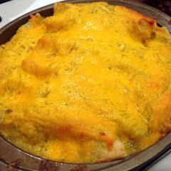 A picture of Green Chile Cheesy Chicken Enchiladas.