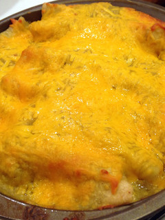 A picture of Green Chile Cheesy Chicken Enchiladas.