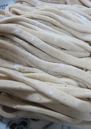 A picture of Homemade Udon Noodles with Rice Bran.