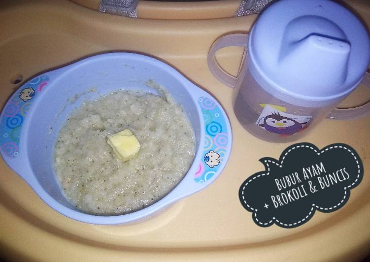 7 Resep: Chicken porridge with broccoli and beans, mpasi 7+ month Kekinian