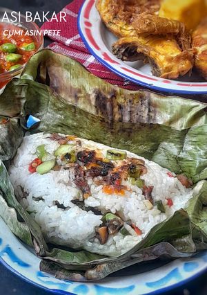 Foto resep Nasi Bakar Cumi Asin Pete