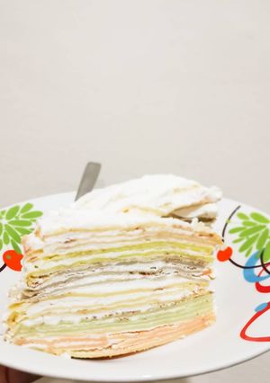 Foto resep Rainbow Mille Crepes