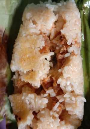 Foto resep Nasi bakar swir ayam tempe