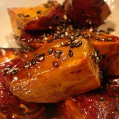 A picture of Non-Fried Simple Candied Sweet Potatoes.