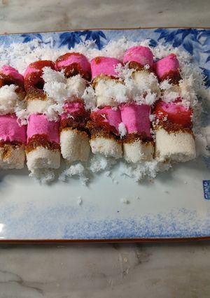 Foto resep Kue Putu Merah Putih