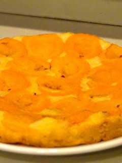 A picture of The easiest upside-down fruit cake!.