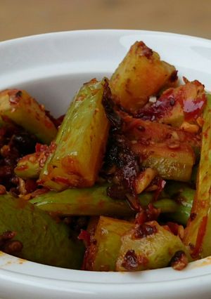A picture of Bitter Gourd With Spicy Black Bean Sauce.