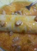 Smothered Beef and Bean  Burritos