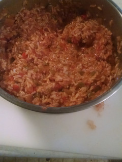 A picture of Spanish rice ole'.