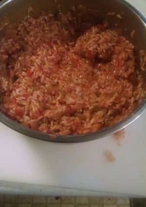 A picture of Spanish rice ole'.