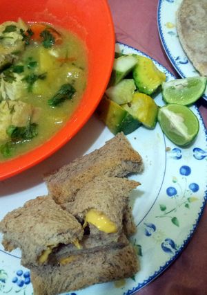 A picture of fish soup.