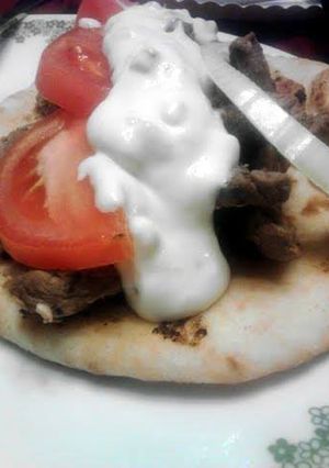 A picture of Homemade Gyros.
