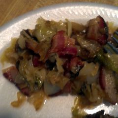 A picture of Jens fried cabbage.