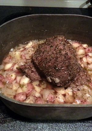 A picture of Potroast (oven or crock pot).