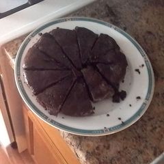 Flourless chocolate cake A picture of Flourless chocolate cake.