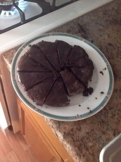 A picture of Flourless chocolate cake.
