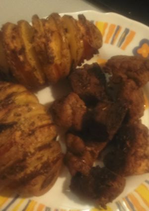 Foto principal de Patatas hasellback con carne adobada