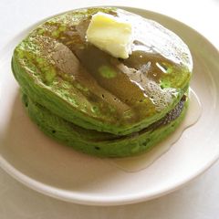 A picture of Just Mix and Cook - Soft Matcha Pancakes.