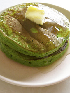 A picture of Just Mix and Cook - Soft Matcha Pancakes.