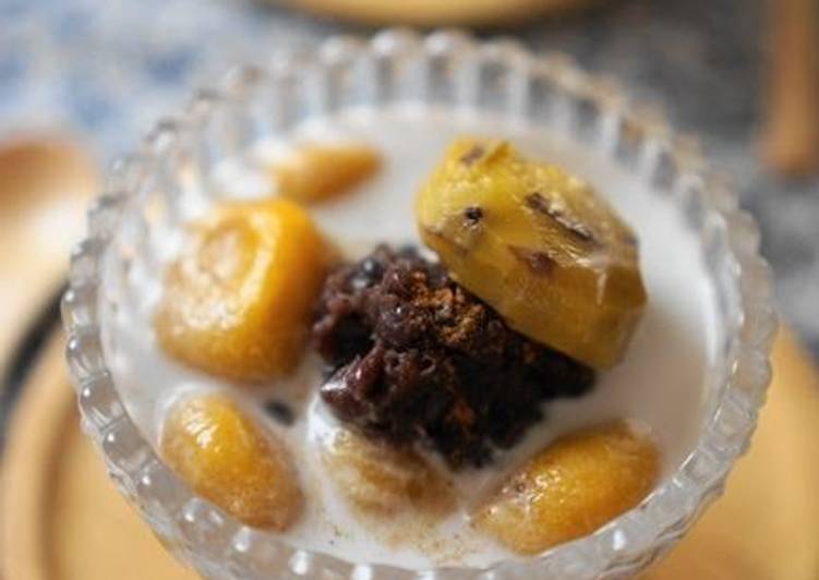 Recipe of Coconut Zenzai with Kabocha Shiratama