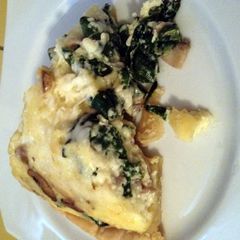 A picture of Spinach and Mushroom Quiche.