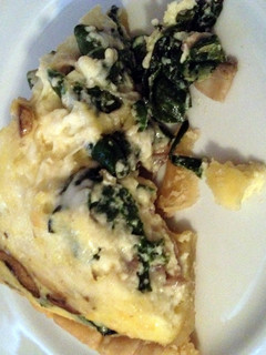 A picture of Spinach and Mushroom Quiche.