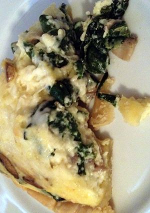 A picture of Spinach and Mushroom Quiche.