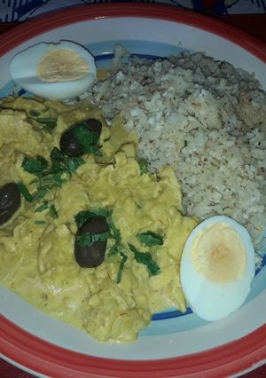 Una foto de Ají de gallina al estilo grez
