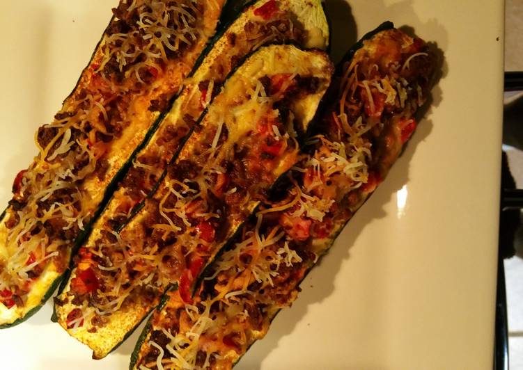 Recipe of Super Quick Homemade Zucchini Taco Boats