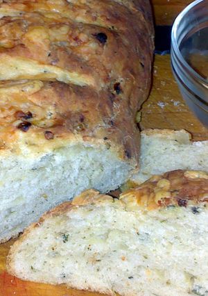 A picture of Sig's Very Strong Cheese and Onion Bread.