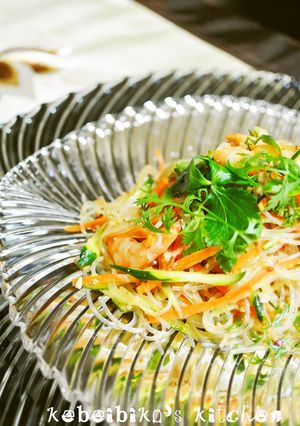 A picture of Yum Woon Sen with Shio-Koji Soboro - Thai-style Salad.