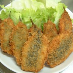 Breaded and Deep Fried Sardines A picture of Breaded and Deep Fried Sardines.
