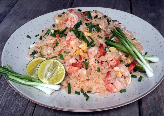 Recipe of Award-winning Kanya&#39;s Shrimps Fried rice