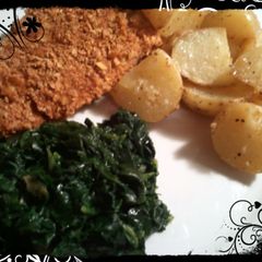 A picture of Crispy oven chicken.