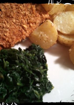 A picture of Crispy oven chicken.