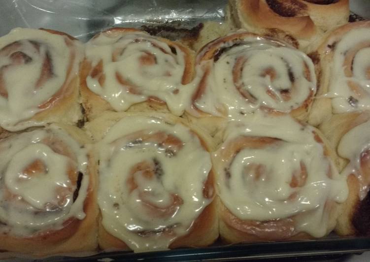 Steps to Prepare Quick Cinnamon Rolls with Cream Cheese Frosting!!