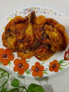 عکسی از دستور خوراک مرغ ترکی عربی