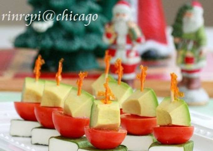 Christmas Color Pincho Veggies & Cheese