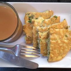 Omelette (added besan) A picture of Omelette (added besan).