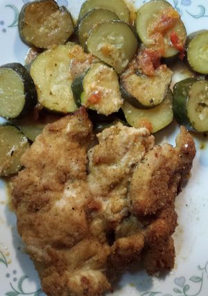 A picture of Zucchini chicken.