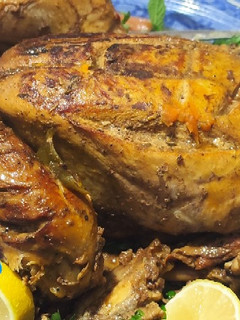 عکسی از دستور مرغ شکم پر
