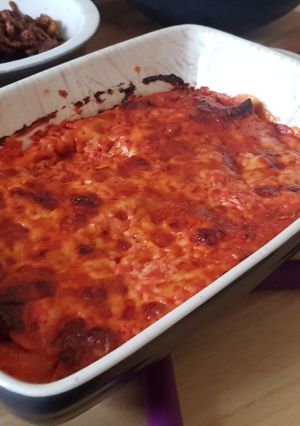 A picture of Chicken Enchiladas.