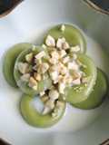 Matcha Dango With Sweet Milk Sauce