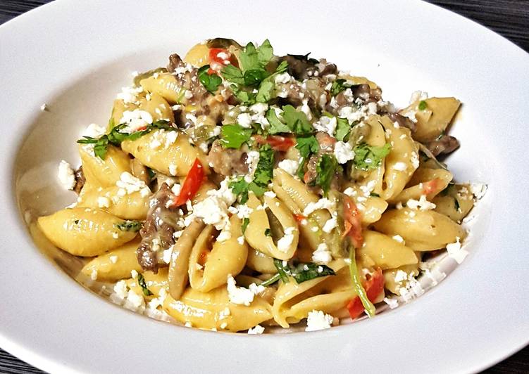 Easiest Way to Prepare Quick Steak and Cactus Pasta