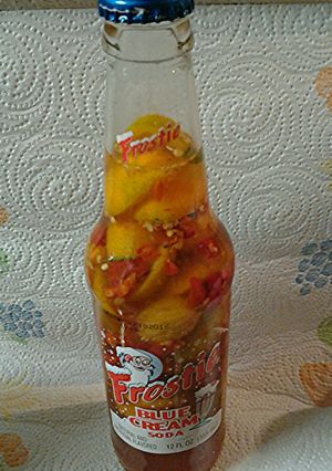 A picture of Kumquat and Birdseye chili infused sauce.