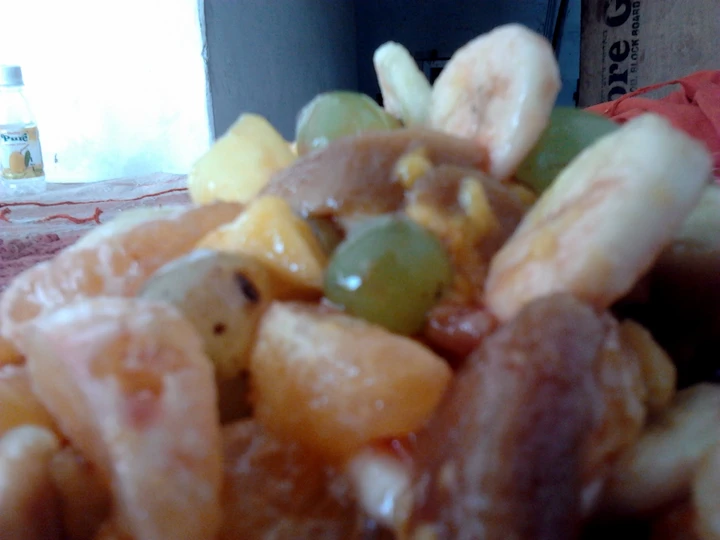 Easy Steps to Prepare Recipes L.N.S. FIVE FRUITS SALAD (VEGAN) . the Awesome  Perfect.