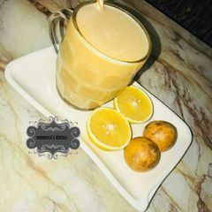 A picture of Agwaluma n orange drink.